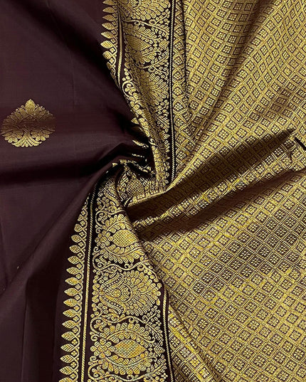 Kanchipuram Pure Silk Butta Saree | Silk Mark Certified | New Arrival - Rosepetals Luxe