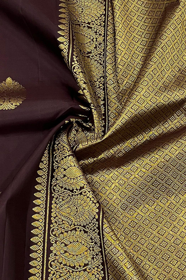Kanchipuram Pure Silk Butta Saree | Silk Mark Certified | New Arrival - Rosepetals Luxe