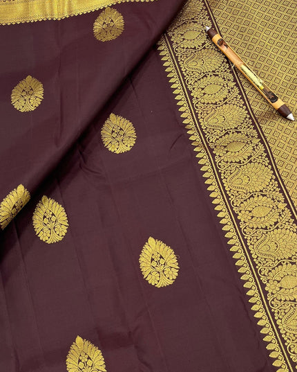 Kanchipuram Pure Silk Butta Saree | Silk Mark Certified | New Arrival - Rosepetals Luxe