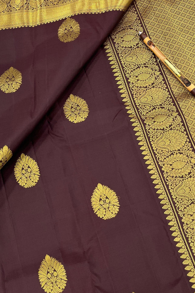 Kanchipuram Pure Silk Butta Saree | Silk Mark Certified | New Arrival - Rosepetals Luxe