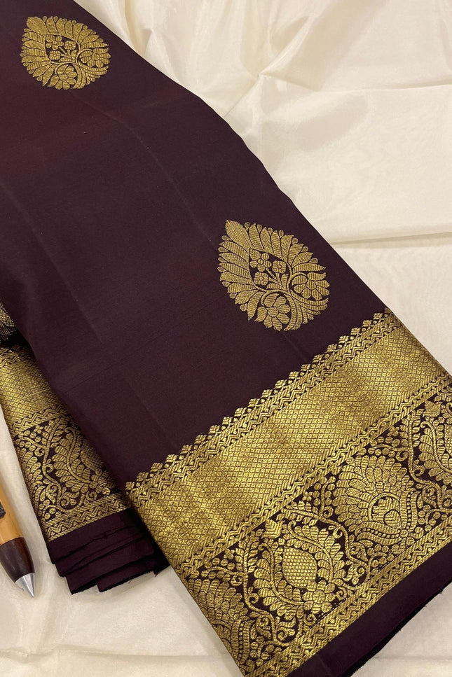 Kanchipuram Pure Silk Butta Saree | Silk Mark Certified | New Arrival - Rosepetals Luxe