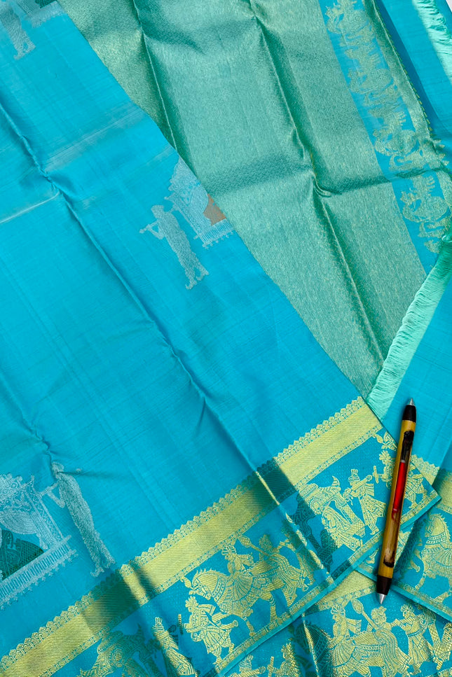 Kanchipuram Pure Silk Handloom Saree | Silk Mark Certified - Rosepetals Luxe