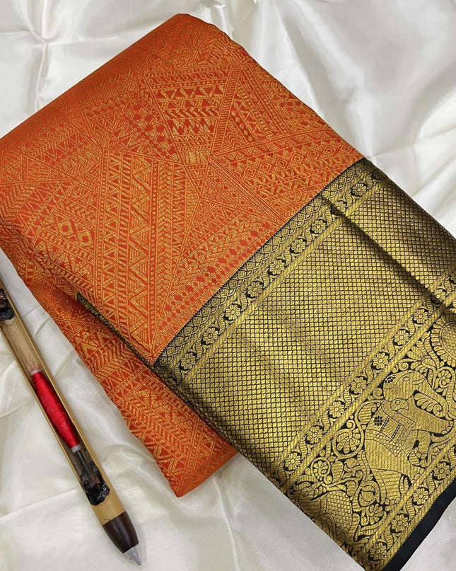 Kanchipuram Pure Silk Saree | Bridal Collection with Silk Mark - Rosepetals Luxe