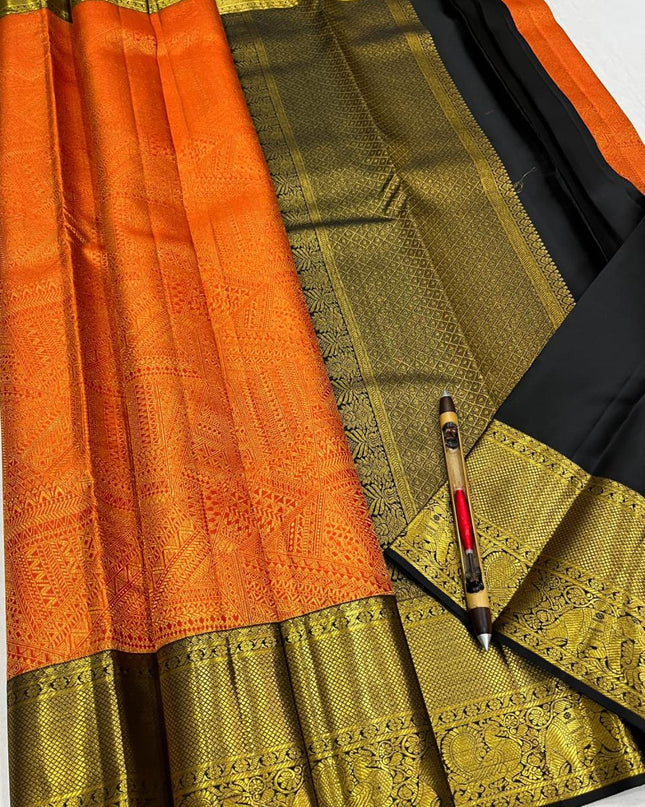 Kanchipuram Pure Silk Saree | Bridal Collection with Silk Mark - Rosepetals Luxe