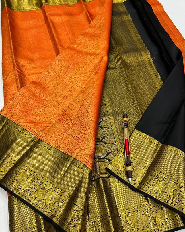 Kanchipuram Pure Silk Saree | Bridal Collection with Silk Mark - Rosepetals Luxe
