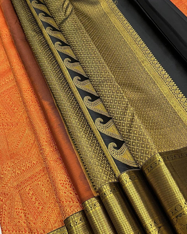 Kanchipuram Pure Silk Saree | Bridal Collection with Silk Mark - Rosepetals Luxe