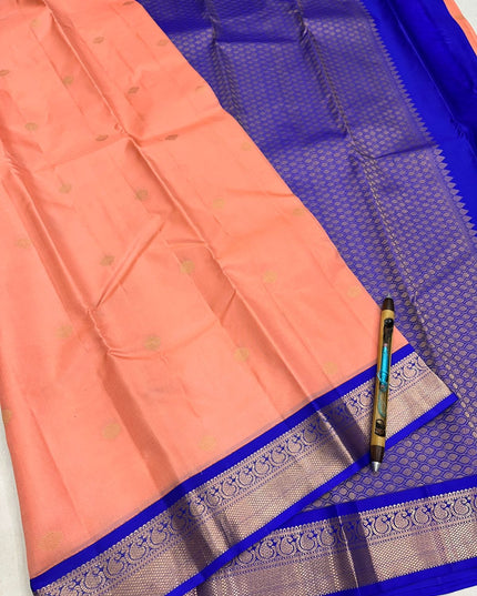 Kanchipuram Pure Silk Saree | Korvai Butta Collection - Rosepetals Luxe