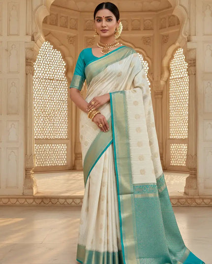 Kanchipuram Pure Silk Saree | Silk Mark Certified - Rosepetals Luxe