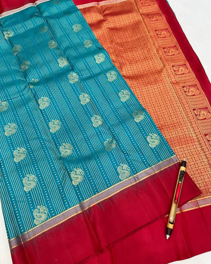 Kanchipuram Pure Silk Saree | Silk Mark Certified - Rosepetals Luxe