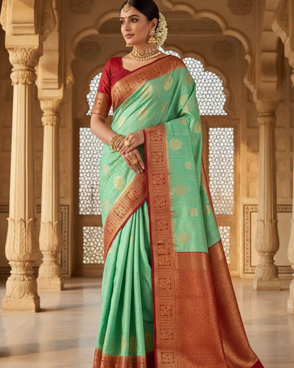 Kanchipuram Pure Silk Saree | Silk Mark Certified - Rosepetals Luxe