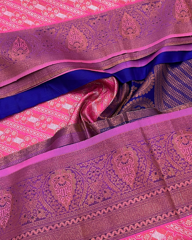 Kanchipuram Semi Silk Kerala Bridal Saree Collection - Rosepetals Luxe