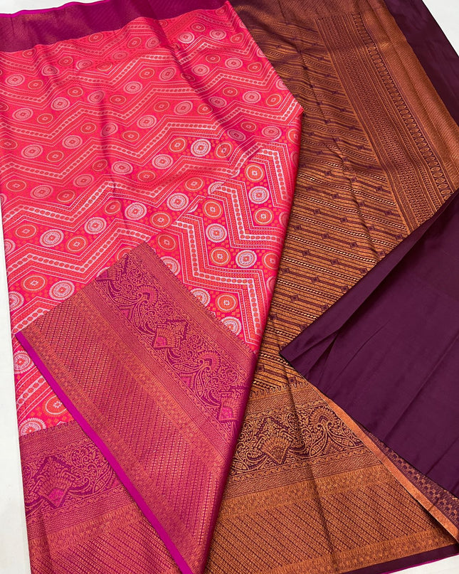 Kanchipuram Semi Silk Kerala Bridal Saree Collection - Rosepetals Luxe