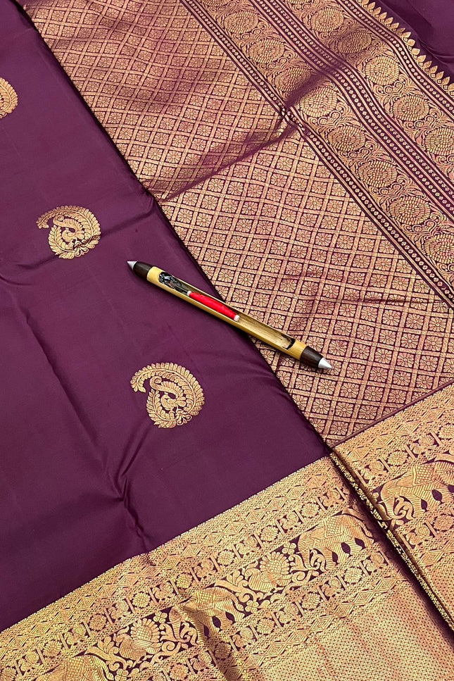Kanchipuram Silk Butta Saree | Silk Mark Certified - Rosepetals Luxe