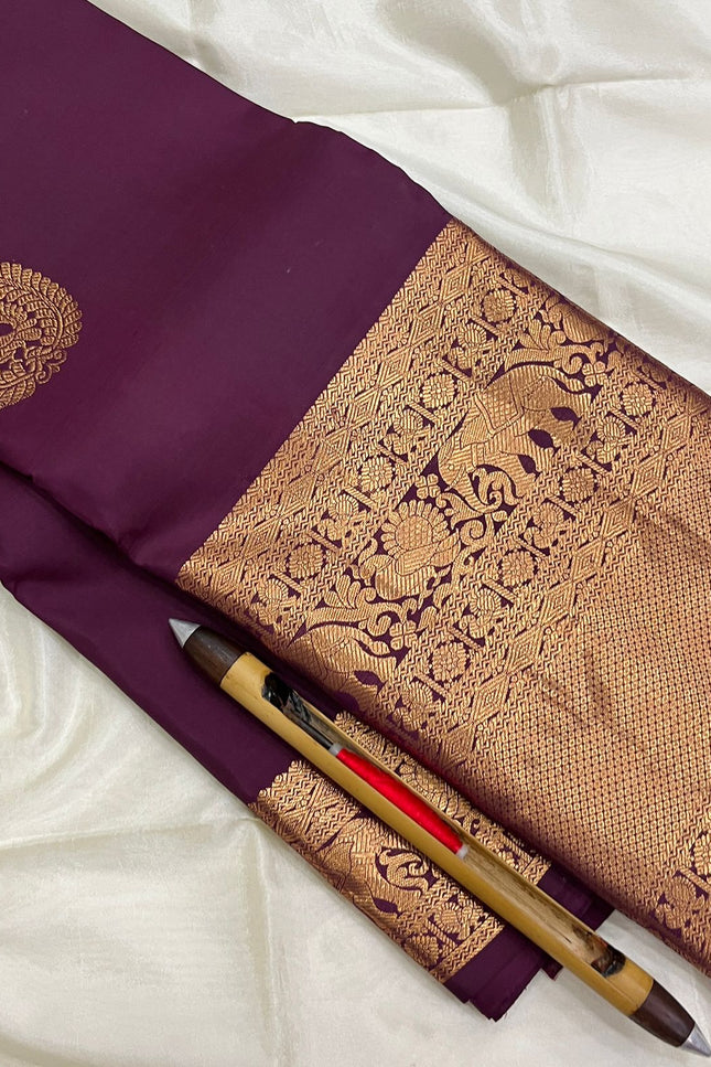 Kanchipuram Silk Butta Saree | Silk Mark Certified - Rosepetals Luxe