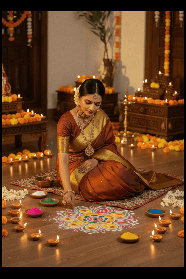 Kanchipuram Silk Saree | Vaira Oosi Handloom | Silk Mark Certified | Bridal & Wedding Wear - Rosepetals Luxe