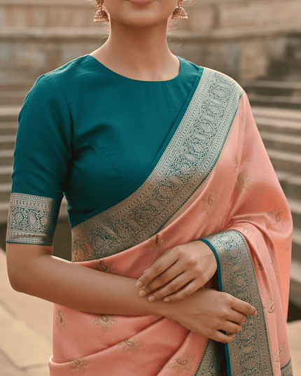 Kanchipuram Tissue Silk Saree | Luxe Silk Colour Collection | Festive & Wedding Wear - Rosepetals Luxe