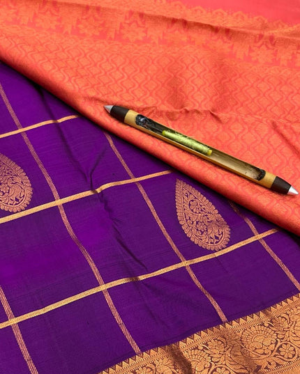 Kanchipuram Vaira Oosi Pure Silk Saree | Handloom | Silk Mark Certified - Rosepetals Luxe