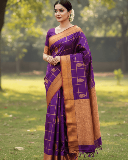 Kanchipuram Vaira Oosi Pure Silk Saree | Handloom | Silk Mark Certified - Rosepetals Luxe