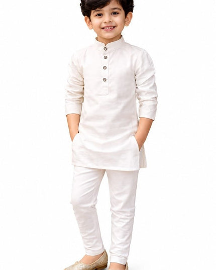Kids Magic Cotton Kurta Pant Set | Boys Ethnic Wear | Festive & Casual - Rosepetals Luxe