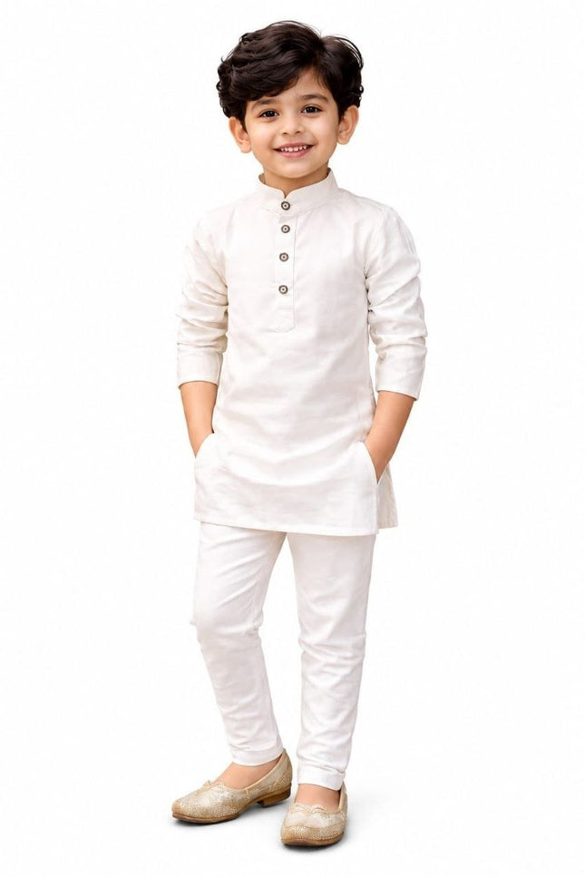 Kids Magic Cotton Kurta Pant Set | Boys Ethnic Wear | Festive & Casual - Rosepetals Luxe