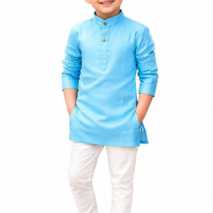Kids Magic Cotton Kurta Pant Set | Boys Ethnic Wear | Festive & Casual - Rosepetals Luxe