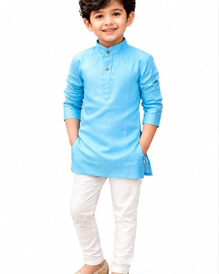 Kids Magic Cotton Kurta Pant Set | Boys Ethnic Wear | Festive & Casual - Rosepetals Luxe