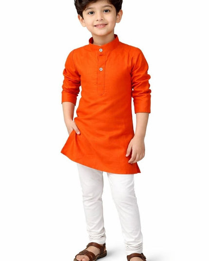 Kids Magic Cotton Kurta Pant Set | Boys Ethnic Wear | Festive & Casual - Rosepetals Luxe