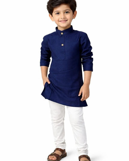 Kids Magic Cotton Kurta Pant Set | Boys Ethnic Wear | Festive & Casual - Rosepetals Luxe