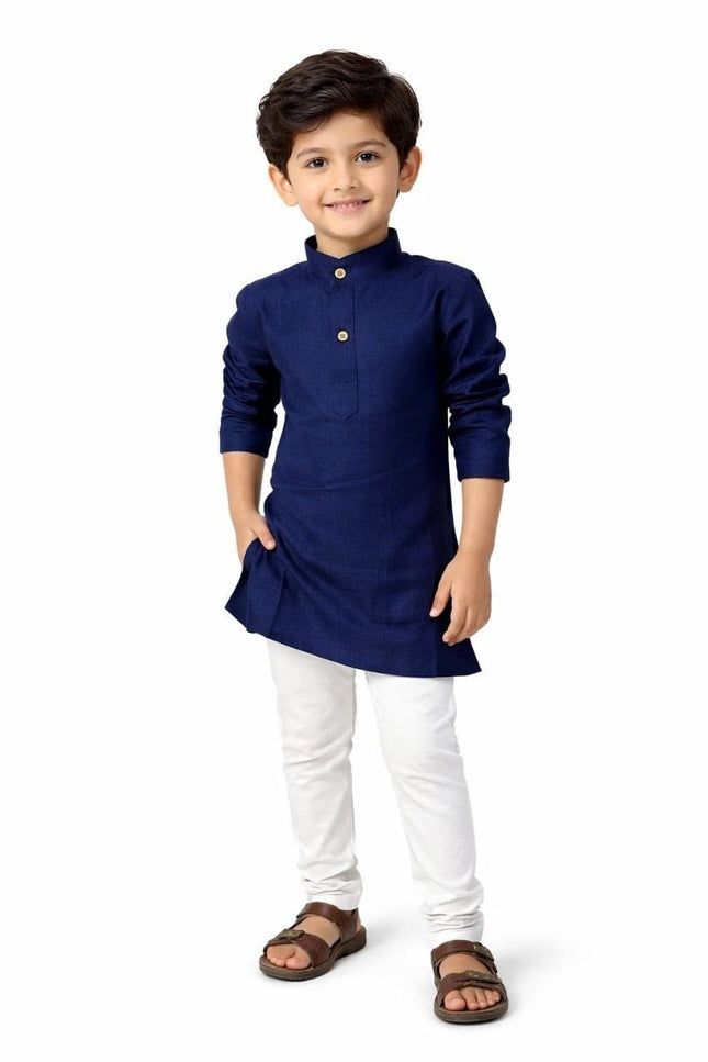 Kids Magic Cotton Kurta Pant Set | Boys Ethnic Wear | Festive & Casual - Rosepetals Luxe