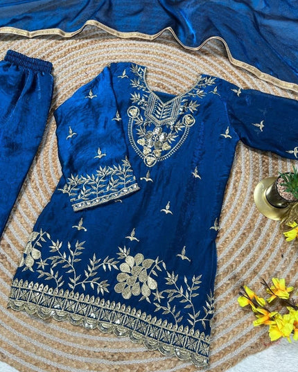 Kids Palazzo Set Ready to Wear | Premium Pure GMY Silk - Fully Stitched - Rosepetals Luxe