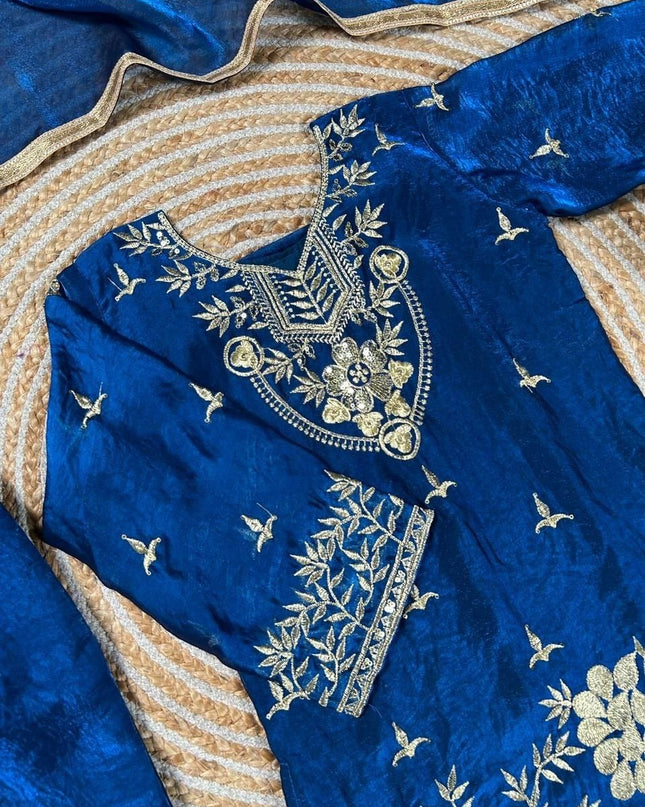 Kids Palazzo Set Ready to Wear | Premium Pure GMY Silk - Fully Stitched - Rosepetals Luxe