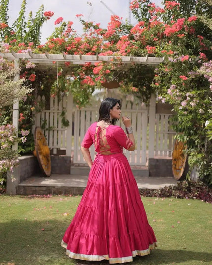 Kora Cotton Kutchi Patchwork Lehenga Choli Set | Navratri Garba Dandiya | 12 Metre Flare - Rosepetals Luxe
