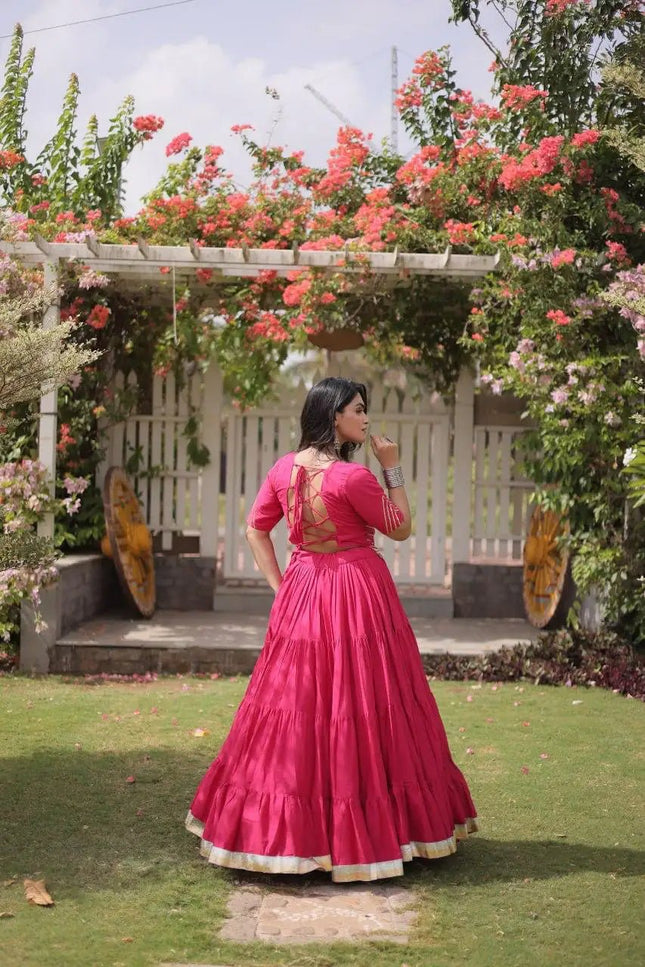 Kora Cotton Kutchi Patchwork Lehenga Choli Set | Navratri Garba Dandiya | 12 Metre Flare - Rosepetals Luxe