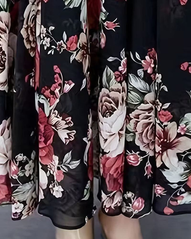 Lightweight Floral Chiffon Maxi Dress | Perfect For Party Wear - Rosepetals Luxe