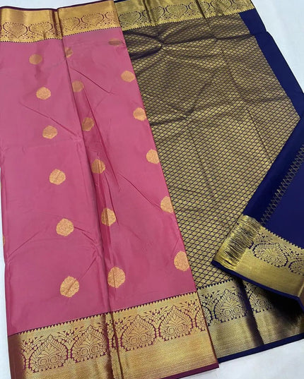 Luxe Silk Embossed Saree with Contrast Zari Border - Rosepetals Luxe