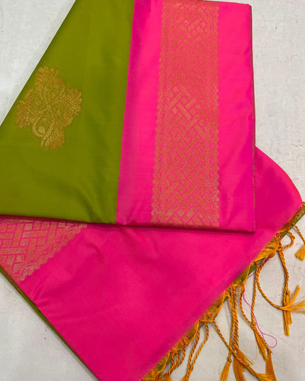Luxe Soft Silk Saree | Jacquard Weave | 9 Colours | Festive & Everyday Elegance - Rosepetals Luxe