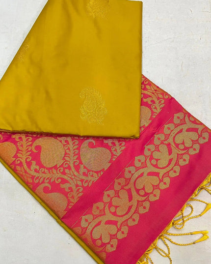 Luxe Soft Silk Saree | Jacquard Weave | 9 Colours | Festive & Everyday Elegance - Rosepetals Luxe