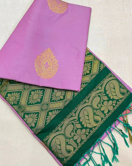 Luxe Soft Silk Saree | Jacquard Weave | 9 Colours | Festive & Everyday Elegance - Rosepetals Luxe