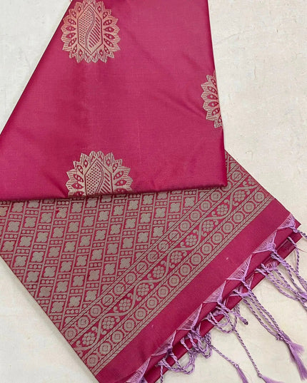 Luxe Soft Silk Saree | Jacquard Weave | 9 Colours | Festive & Everyday Elegance - Rosepetals Luxe