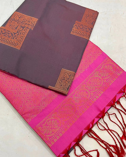 Luxe Soft Silk Saree | Jacquard Weave | 9 Colours | Festive & Everyday Elegance - Rosepetals Luxe