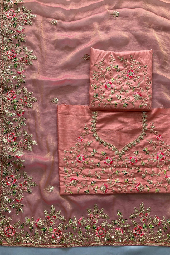 Luxury Soft Moss Chiffon Saree – Wedding Special Graceful Party Wear - Rosepetals Luxe