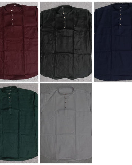 Men's Heavy Cotton Full Sleeve Kurta with Cuff | Festive & Casual Ethnic Wear - Rosepetals Luxe