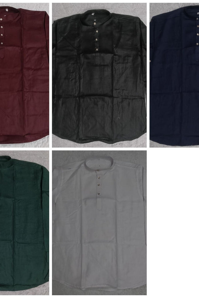 Men's Heavy Cotton Full Sleeve Kurta with Cuff | Festive & Casual Ethnic Wear - Rosepetals Luxe
