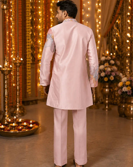 Men's Silk Embroidered Kurta Pant Set | Festive & Wedding Ethnic Wear | Rosepetals Luxe - Rosepetals Luxe