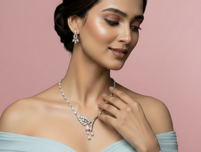 Model with Diamond Bracelet Added