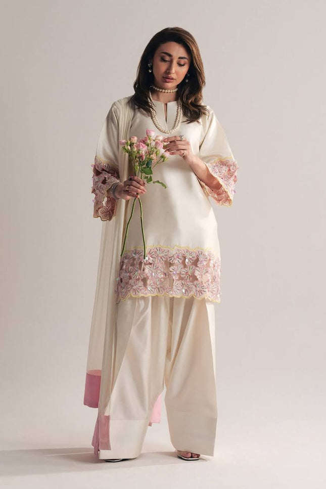 Mom - Daughter Combo Set | Heavy Crepe Silk with Embroidery & Farshi Salwar - Rosepetals Luxe