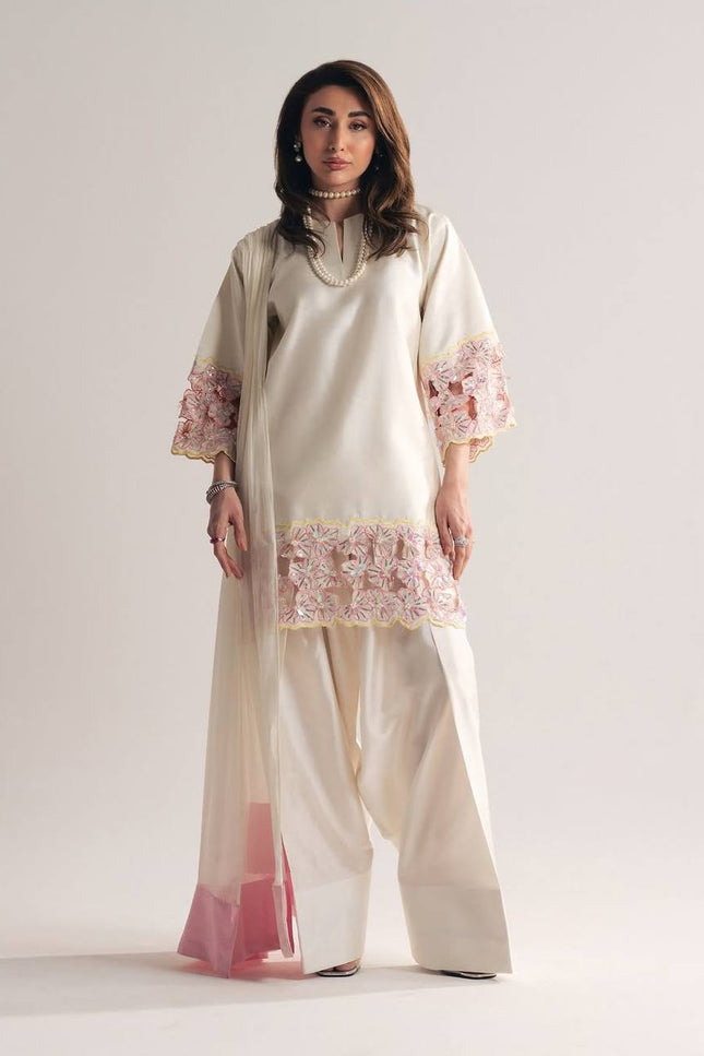 Mom - Daughter Combo Set | Heavy Crepe Silk with Embroidery & Farshi Salwar - Rosepetals Luxe
