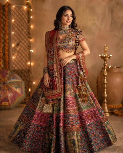 Navratri Lehenga Choli | Real Mirror Work & 4 Meter Flair - Rosepetals Luxe
