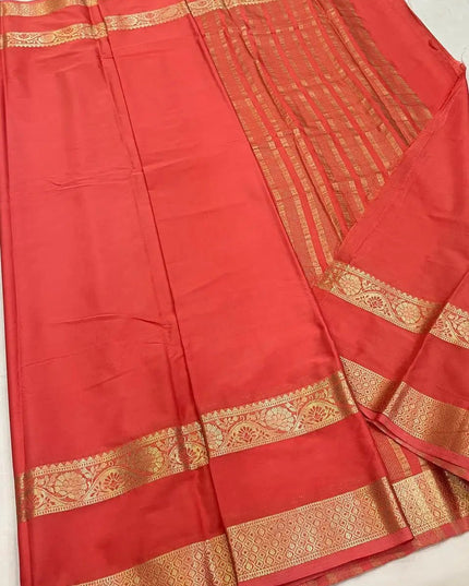 New Arrival Mysore Silk Saree | Pure Zari Border & Rich Pallu - Rosepetals Luxe