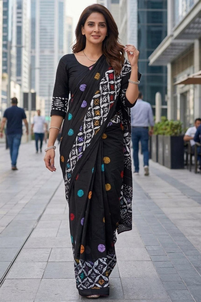New Demanding Hand Printed Cotton Sarees | Perfect For Summer - Rosepetals Luxe